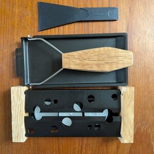 Wood Handle Raclette Grill Set